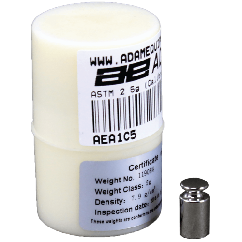 Adam Equipment OIML F1 5g Calibration Weight for Scales and Balances, Stainless Steel, Single - Click Image to Close